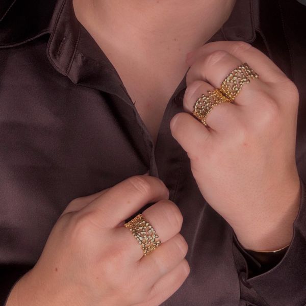 Big Boble Ring - Guldbelagt - Wolff Jewelry