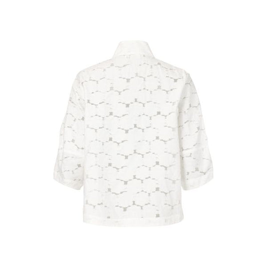 Binde skjorte - Hvide blomster - NOEN