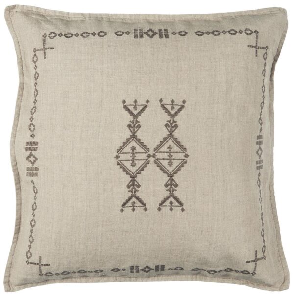 Hør pude 50*50cm - m/ broderi 6876-76 - Ib Laursen