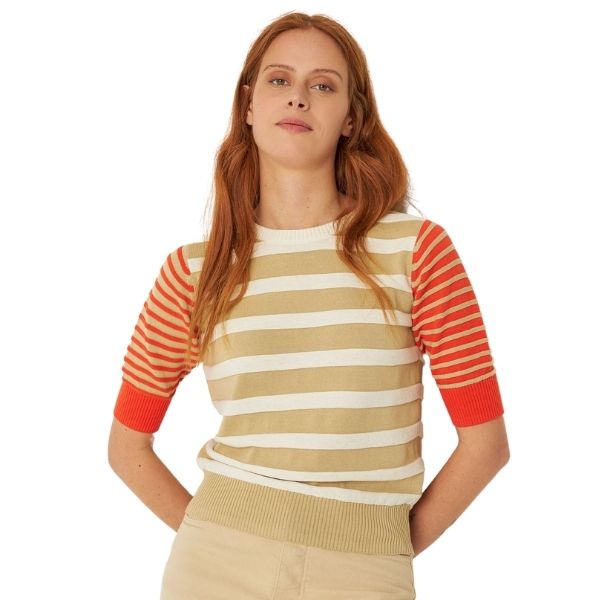 Muike sweater - Beige/orange - SKFK