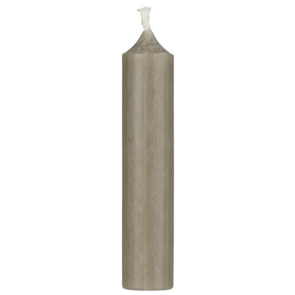 Bedelys - Ib Laursen Hørgrå 7211-82 Et lille lys i en fin hørgrå farve fra Ib Laursen. Lyset er lavet i 100% Paraffin voks og måler 2,2cm*11cm. Sæt den evt. i en stage som denne: Stage t/bedelys – Messing 08024-17 – Ib Laursen Mærke: Ib Laursen Farve: Hørgrå Mål: Ø2,2*H11cm Materiale: 100% Paraffinvoks Brændetid: 4,5 time
