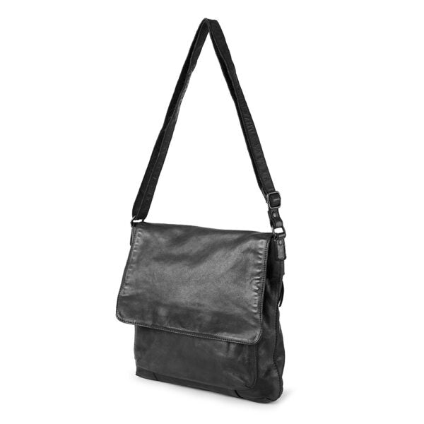 Medium Taske M/ Overslag - Sort 098-1 - Pia Ries