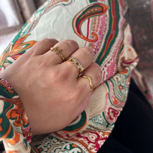 Rustic Wave ring - Guldbelagt - Wolff Jewelry