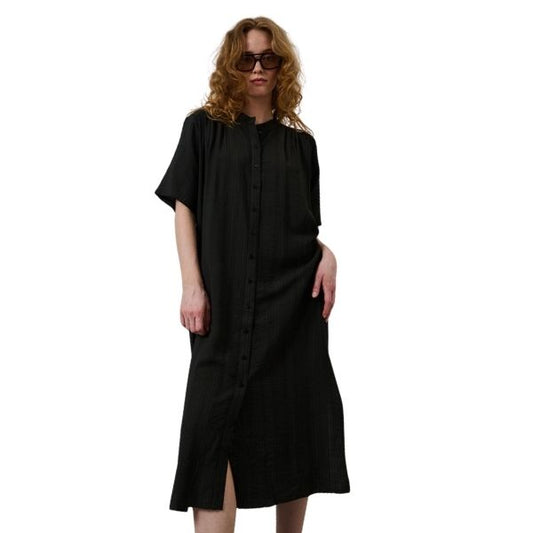Sine shirt dress - Black - La Róuge