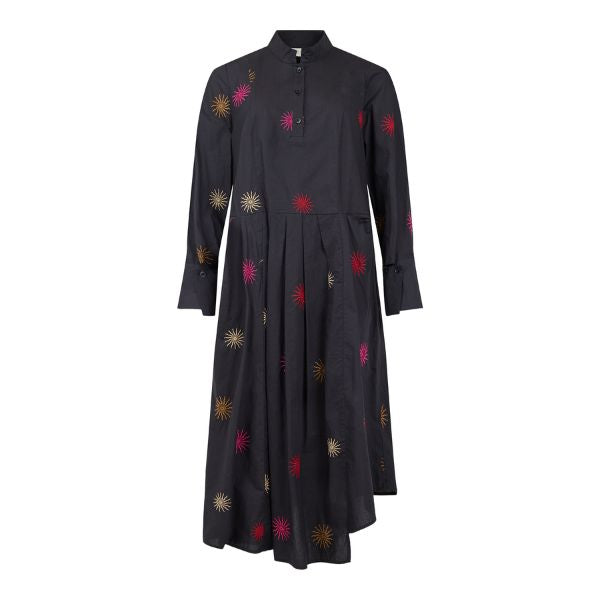 Kjole - Sort - Broderi sol - NOEN