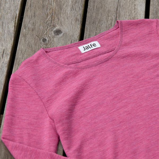 Merino bluse - Pink grape - Jalfe