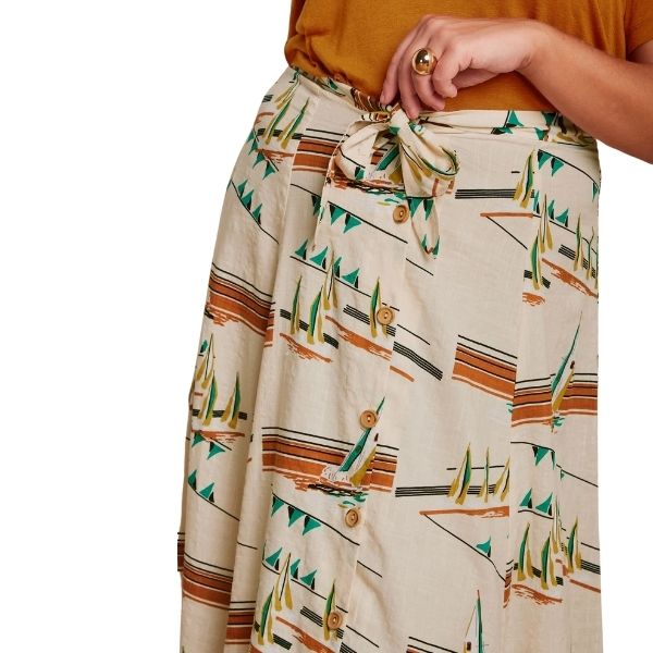 Judy midi skirt - Cream - King Louie