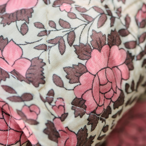 Quilt - Rosa blomster