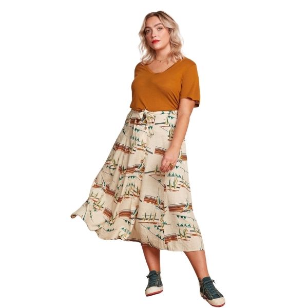 Judy midi skirt - Cream - King Louie