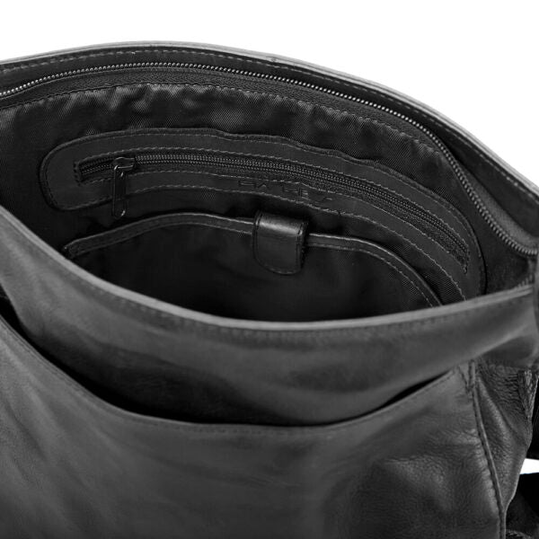 Medium Taske M/ Overslag - Sort 098-1 - Pia Ries