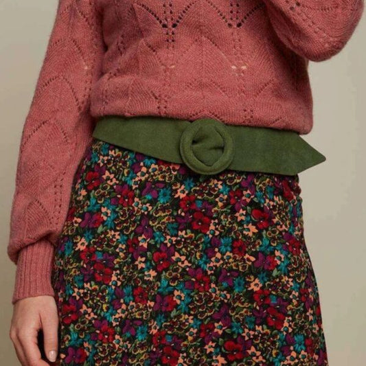 Suede belt - Tea green - Str. 95 - King Louie