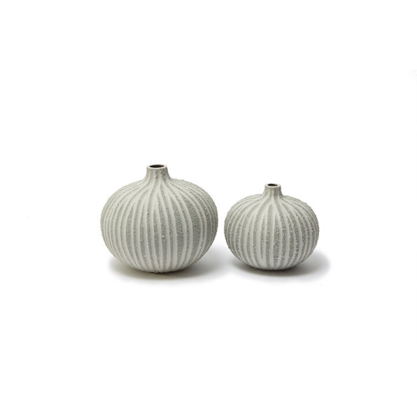 Bari vase - Mellem Grå stribe M36 - Lindform