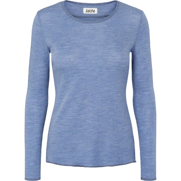 Merinould bluse - Lyseblå - Jalfe