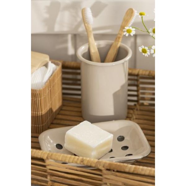 Sæbeskål 2 dele - Sand Emalje 0447-35 - Ib Laursen