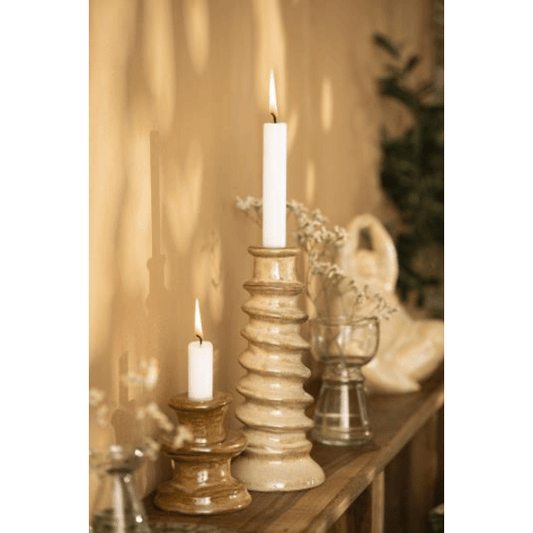 Milan stage H23cm - Ringe lysebrun - Ib Laursen