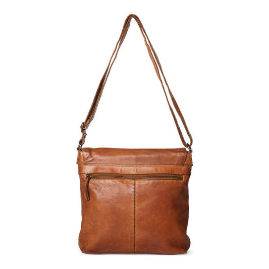 Medium Taske m/overslag - Cognac 098-11 - Pia ries