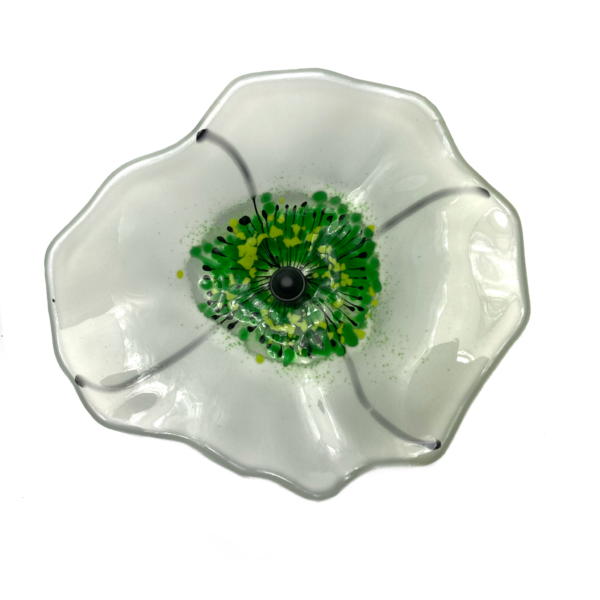 Grevelsgaard Glas, hvid glasblomst