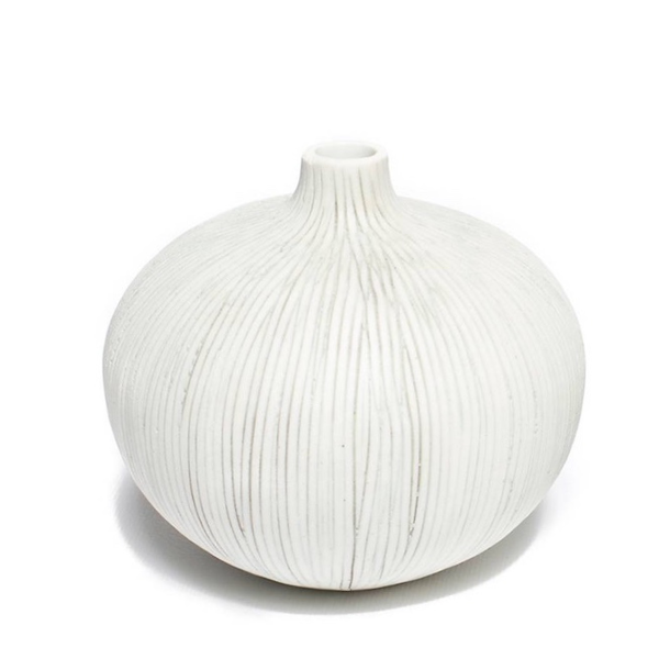 Bari vase - Medium - Grå striber - Lindform