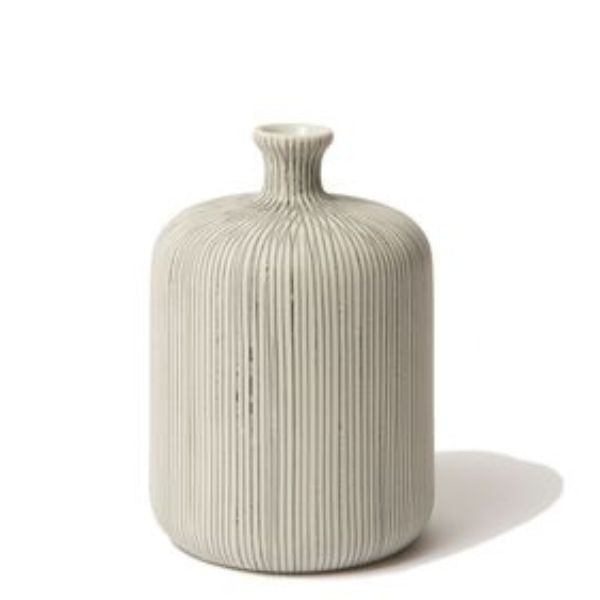 Bottle vase - Medium - Grå striber - Lindform