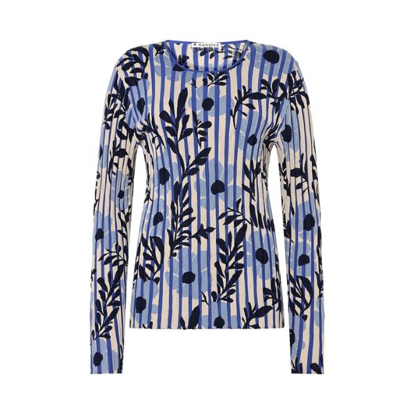 Panama bluse - blue - Mansted