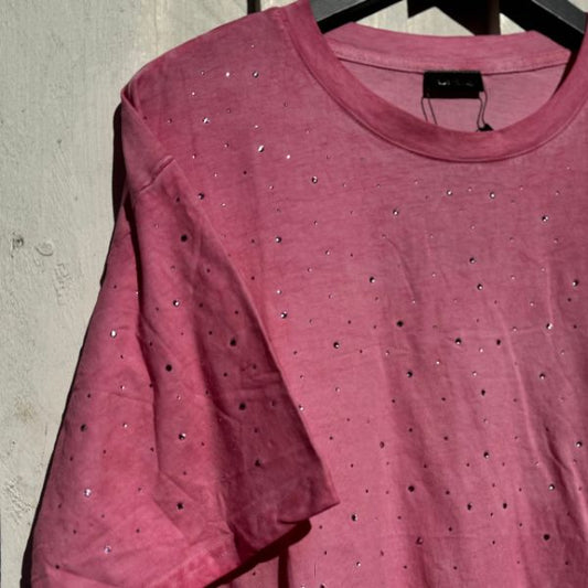 Rini t-shirt - Bubblegum m. rhinsten - Qnuz