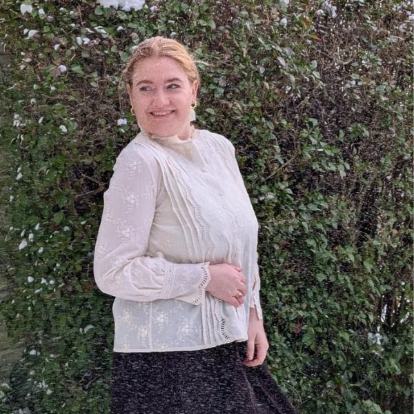 Lace skjorte - Ecru - Qnuz