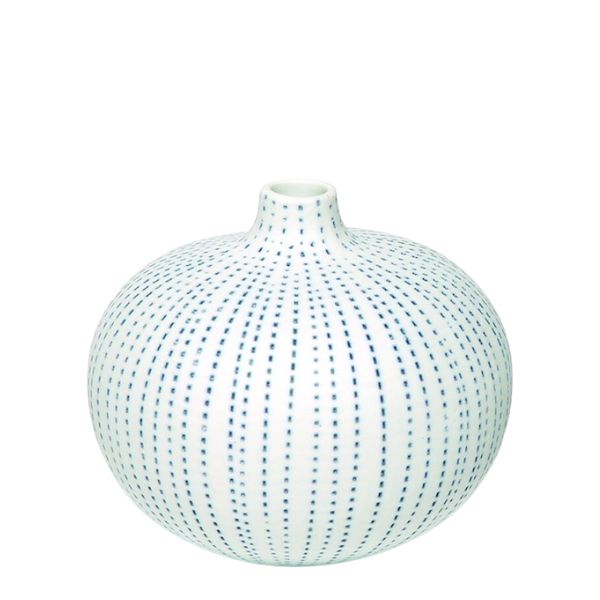 Bari vase - Medium - Blå prikker - Lindform