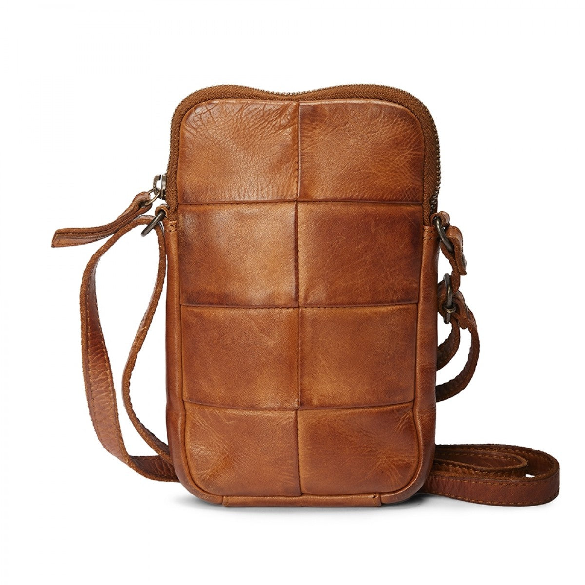 Mobiltaske flet - Cognac 110-11 - Pia Ries