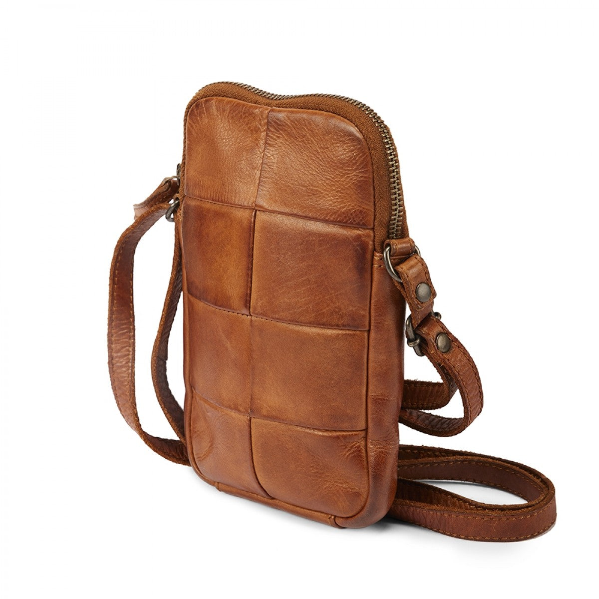 Mobiltaske flet - Cognac 110-11 - Pia Ries