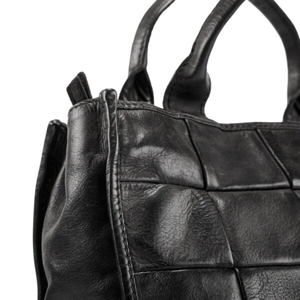 Håndtaske flet - Sort 111-1 - Pia Ries