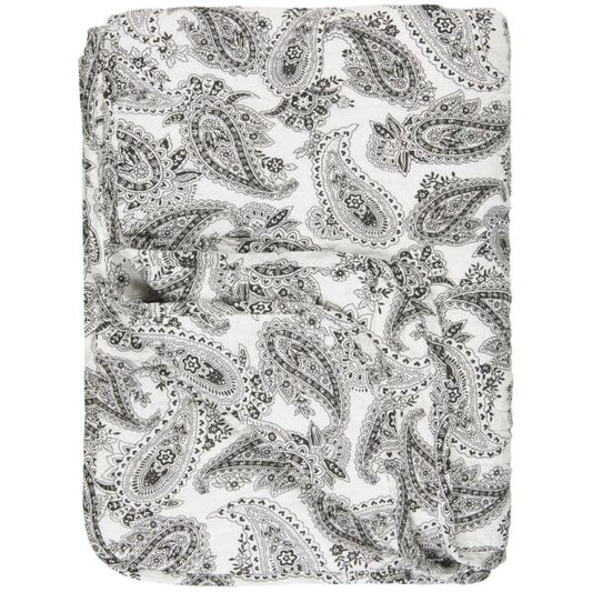 Quilt 130*180cm - Sort paisley 0729-24 - Ib Laursen