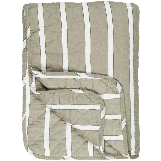 Quilt 130*180cm - Hør striber 07989-76 - Ib Laursen