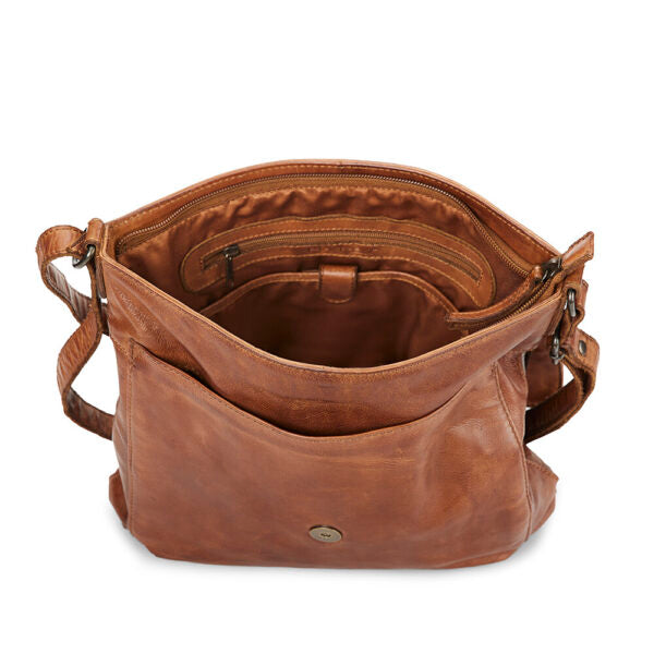 Medium Taske m/overslag - Cognac 098-11 - Pia ries