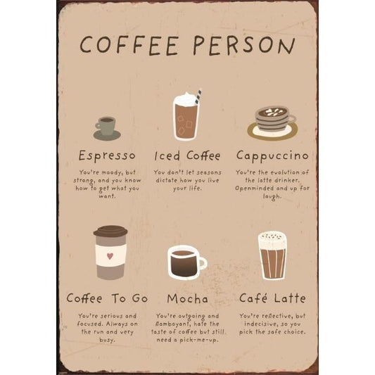Metalskilt - Coffee person - Ib Laursen