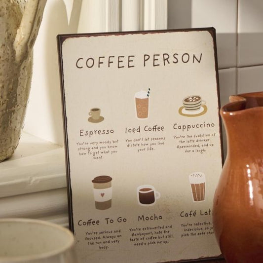 Metalskilt - Coffee person - Ib Laursen