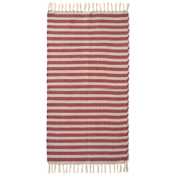 Gulvløber 120*60cm - Røde striber - Ib Laursen