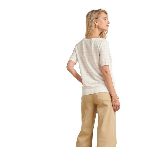 Bluse - Hvid/guld - Smashed lemon