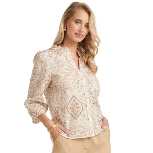 Skjorte - Broderi anglaise - Smashed Lemon