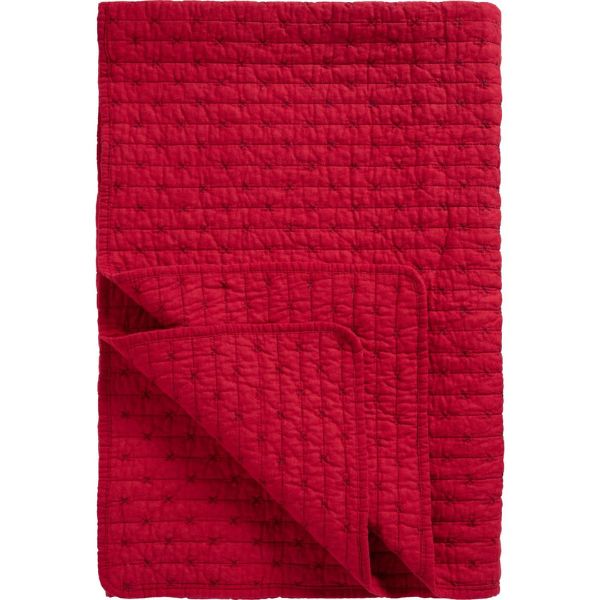 Quilt 130*180 - Rød korssting - Ib Laursen