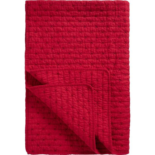 Quilt 130*180 - Rød korssting - Ib Laursen