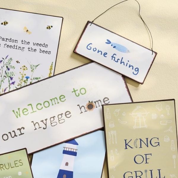 Metalskilt - Gone fishing - Ib Laursen