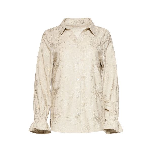 Skjorte - Guld broderi - Smashed Lemon