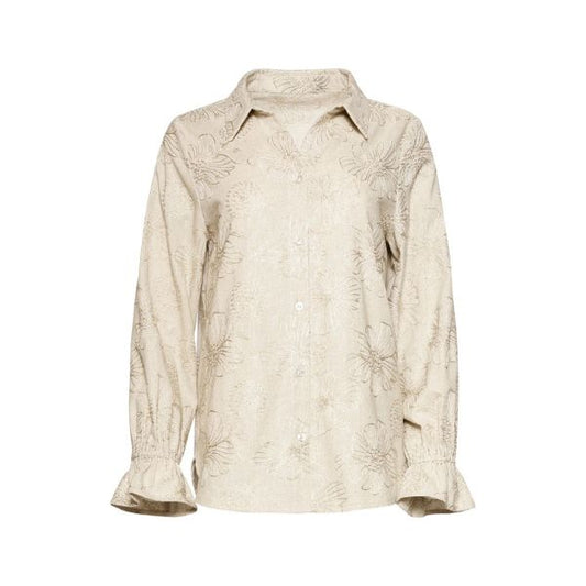 Skjorte - Guld broderi - Smashed Lemon