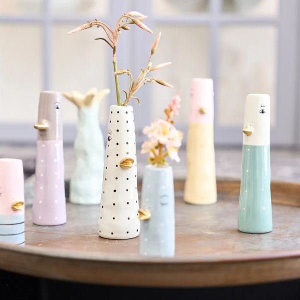 Andevase - 16cm - Lys med prikker - Speedtsberg