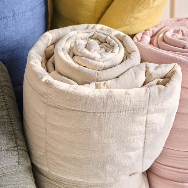 Quilt - 130*180 cm - Natur - Ib Laursen