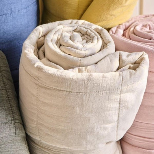 Quilt - 130*180 cm - Natur - Ib Laursen