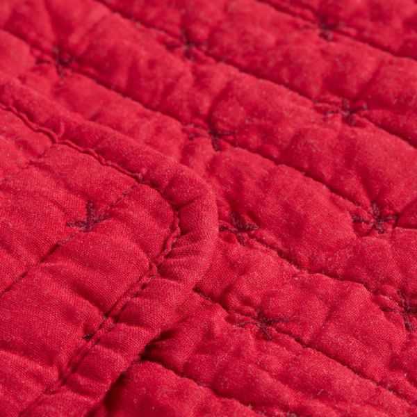 Quilt 130*180 - Rød korssting - Ib Laursen