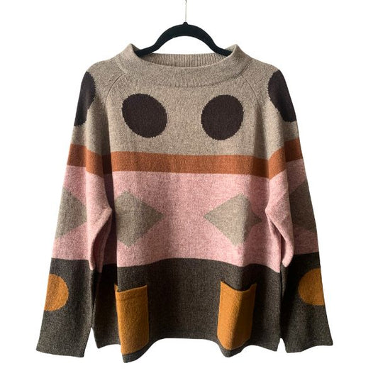 Popcorn bluse - Brown - Mansted