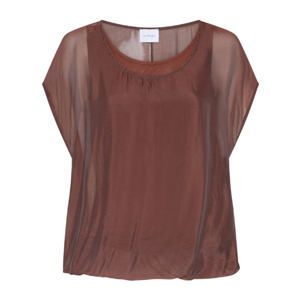 Donatella silke top - Browwnie - La Róuge