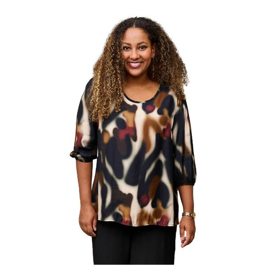 Sanni bluse - Bordeaux print - Pont neuf